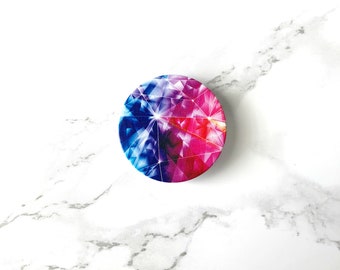 Diamond Marble Pop Socket, Live Colorfully iPhone Grip & Stand, Marble Popsocket Elegant Fashion Selfie Holder Phones Tablets iPhone Samsung