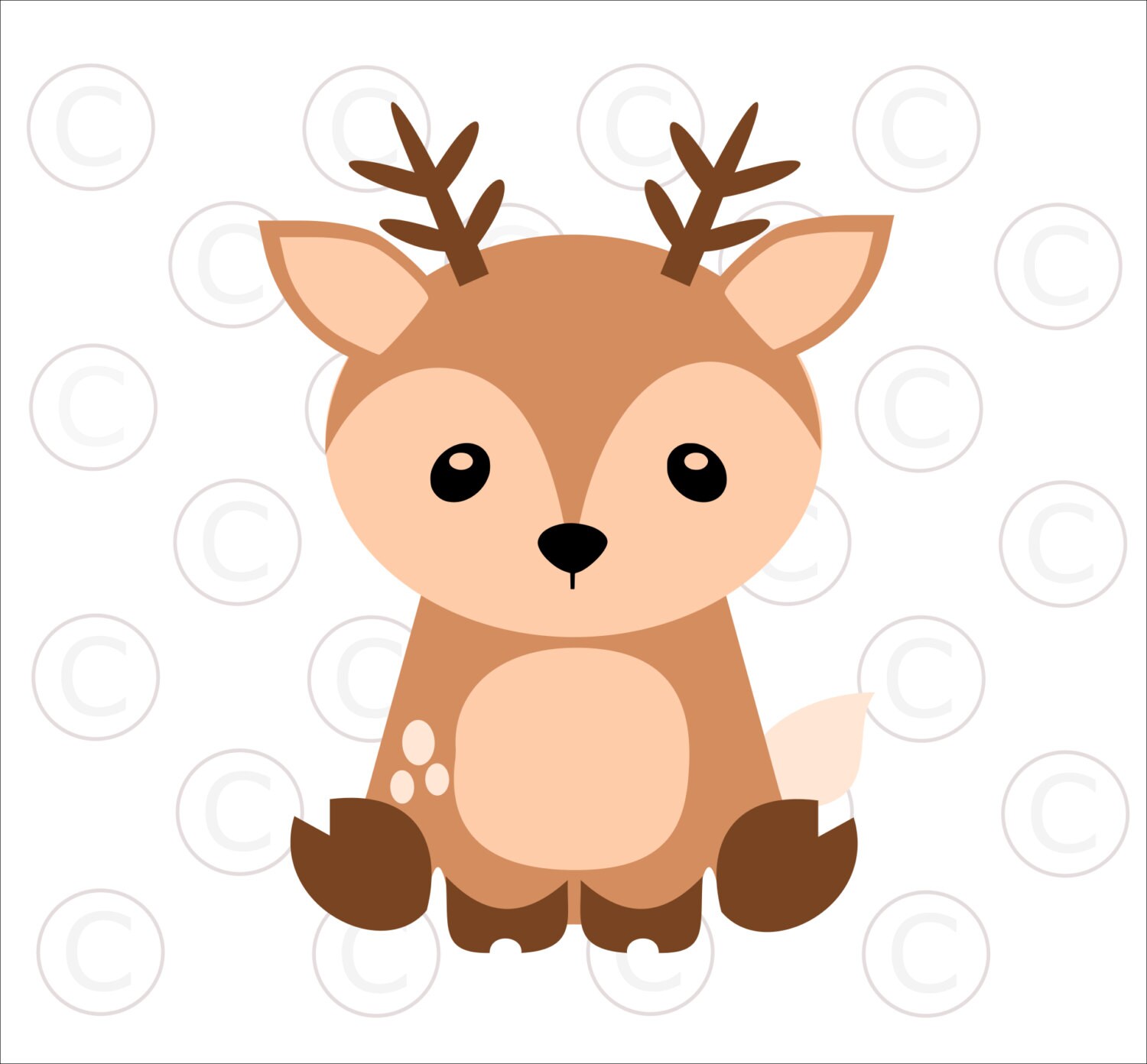 Baby Woodland Animal SVGs, Baby Deer cut files, Woodland ...