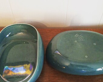 Pair Russel Wright Steubenville Serving Bowls