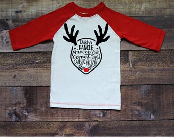 santa's reindeer shirt