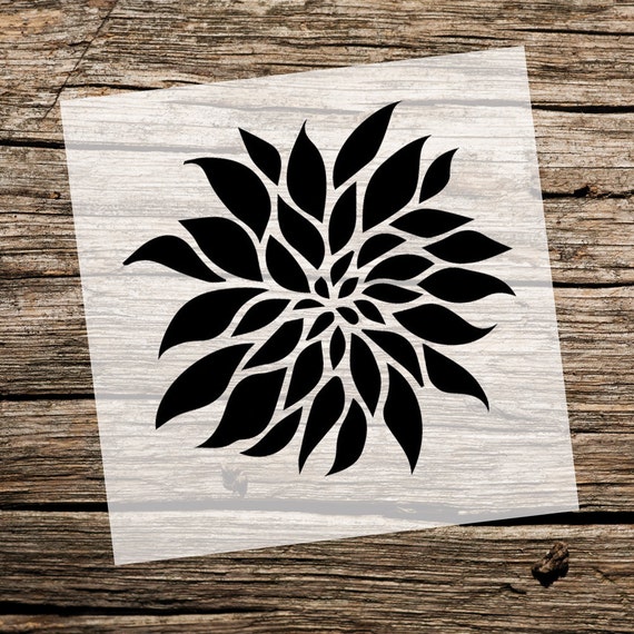 Simple Pretty Flower Flower Custom Stencil Custom