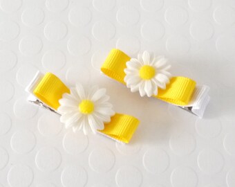 Daisy Hair Clip, Girls Hair Clip, Hair Clips, Hair Bow, Children's Hair Clip, Baby Hair Clip, Flower Hair Clip, Daisy Hair, Girls Hair Bow