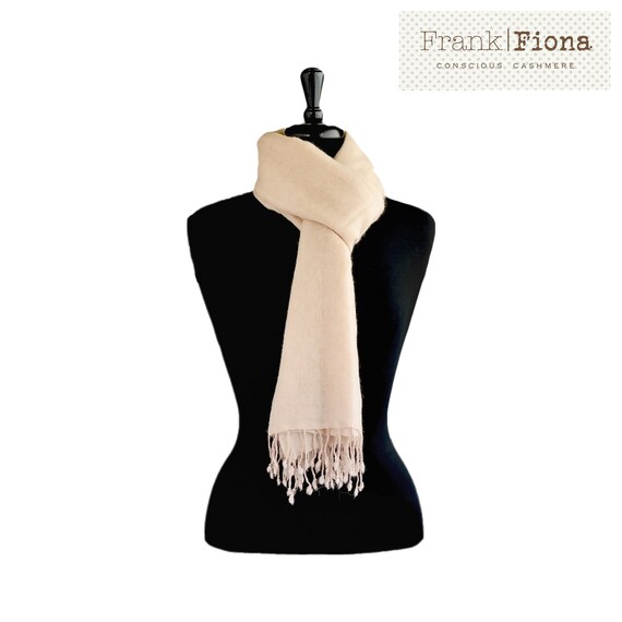 Cashmere scarf pashmina shawl aesthetic clothing knitted scarf chunky knit stole nepal natural wool mindfulness gift gift for men organic 5F