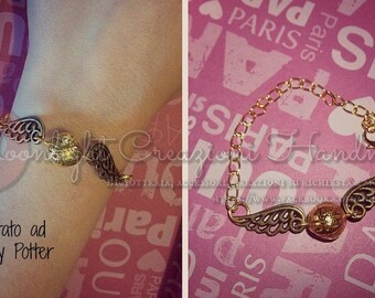 Handmade Golden Snitch Bracelet