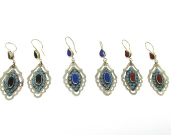 Scrolled Earrings 3 color choice