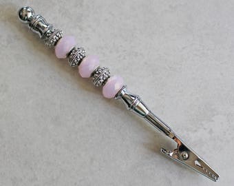 Pink Bracelet Helper - Bracelet Helper - Bracelet Buddy - Watch Helper - Helping Hand - Alligator Clip