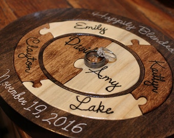 Custom Designed Unity Puzzle® Unique Christmas Gift For Mom Unity Ceremony Alternative Custom Personalized Family Puzzle Wooden Tray Puzzle