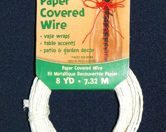 WHITE PAPER WIRE ~ Paper Covered Wire, (6 Packages) 144 Feet of Wire, Great for Hair Crowns, Headpieces, Bouquet Wraps, Tie Lights