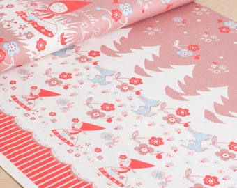 Shinzi Katoh | Japanese fabric - kawaii fabric - Red Riding Hood - oxford cotton - 1/2 YD