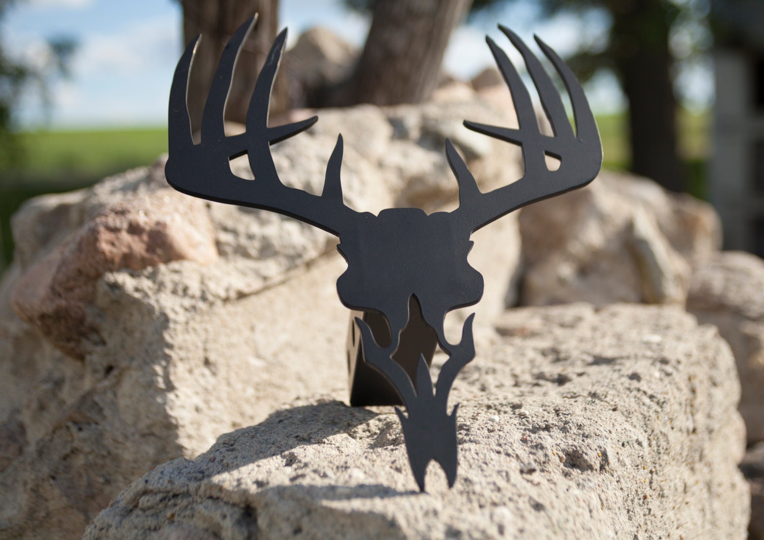 Bone Collector Deer Skull Trailer Hitch Cover Steel Powder