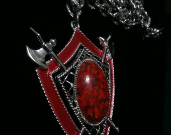 Vintage Signed Star Heraldic Coat of Arms pendant signed Star