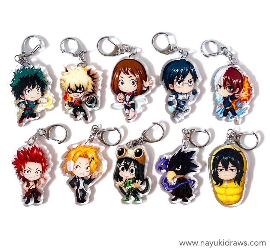 bnha plush keychain