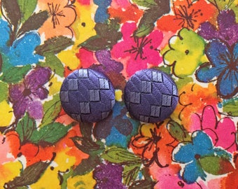 Fabric Covered Button Earrings / Wholesale Jewelry / Vintage Inspired Accessories / Stud Earrings / Gifts / Made in NYC / Boutique Stock