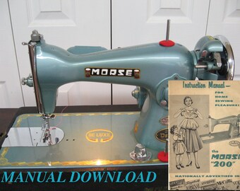 MORSE 200 Sewing Machine manual Precision Deluxe Owners Manual PDF White HA1 Toyota Made in Japan