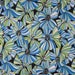 Blue, Green and Black Floral Print Silky Knit Fabric - 75"