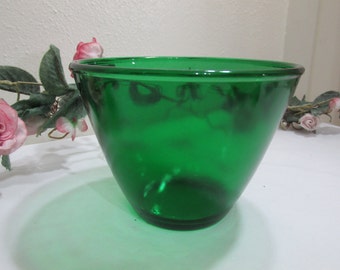 Forest Green Splash Proof Mixing Bowl Fire King Anchor Hocking