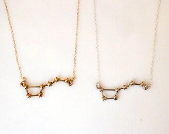 Big Dipper Constellation Necklace in Gold or Silver, Ursa Major Necklace, Constellation Necklace, Science Jewelry, Astronomy Necklace