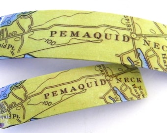 Pemaquid Neck, Bristol, Maine French Barrette - Lincoln County - Pemaquid Point Clip - Mother Daughter gift - Mainemade - with Resin Coat