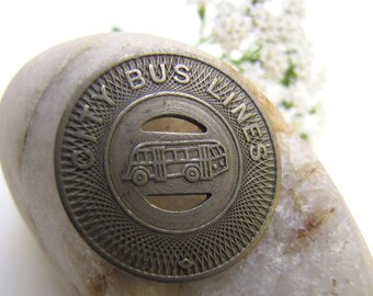 City Bus Lines Token, Lexington NC Bus Token, Lexington North Carolina, Bus Token