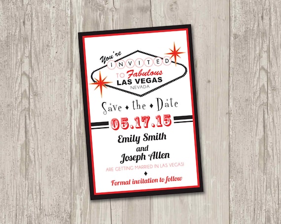 Las Vegas Save The Date Invitations 8