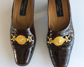 Vintage Dolcis Carlini Maroon Loafers Size 38.5