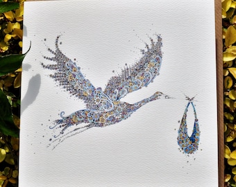 Blue Stock Greeting card