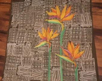 Birds of Paradise Square Poly Scarf
