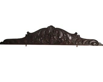 Architectural Salvage Antique Hand Carved Wood Panel c. 19th Century