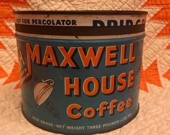 Vintage Maxwell House Coffee Tin