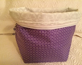 Purple Geometric - Large Project Bag