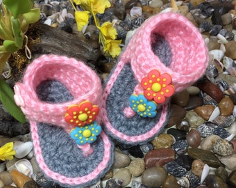Crochet Blossom Baby sandals