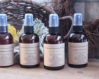 4 pack of Room & Linen Spray YOU CHOOSE scents gift pack linen spray aromatherapy room freshener made in montana