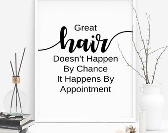 Salon Decor, Hair Salon Decor, Hair Salon Wall Art, Hairdresser Gift, Hairstylist Gift, Hair Salon, Hair Wall Art, Hair Print, Hair Quote