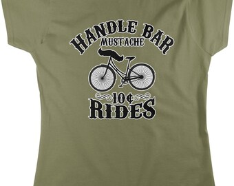 Handle Bar Mustache, 10 Cent Rides Women's T-shirt, NOFO_00190
