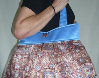 Bag reversible Angela Burgundy and blue