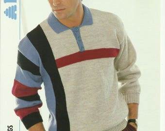 Mens Sweater Knitting Pattern.