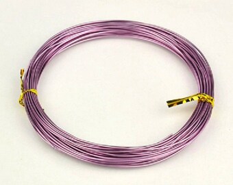 Aluminum wire 1mm lilac/purple 10m