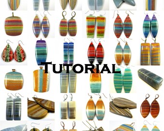 Polymer Clay Tutorial - ENGLISH ONLY Digital Pdf Format - Diva Designs Controlled Marbling Technique Using Scrap Clay