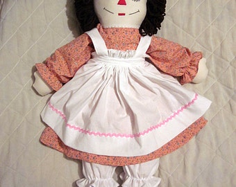 25 Inch Brown Hair Raggedy Ann Doll