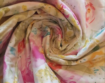 Watercolor Whole Cloth Baby Quilt