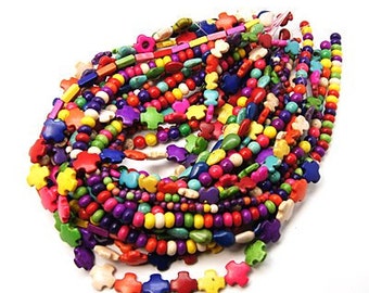 BULK Howlite Bead Mix - 5 strands - #TURQ248