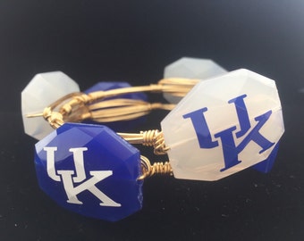University of Kentucky Wire Wrapped Bangle Bracelet University of Wildcats Gameday Bangel Bracelet