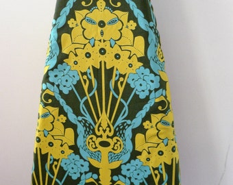 Ironing Board Cover - retro mustard yellow and seafoam blue