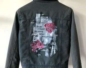 hand painted denim jacket