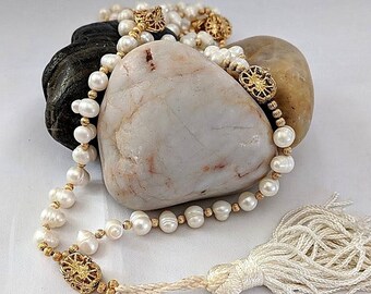 15th c. Franciscan Crown Pearl Rosary - 7 Joys - Decades Paternosters