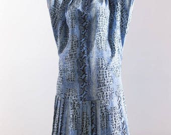 80's low waisted snakeskin print