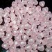 Little Pink Frosted Glass Heart Beads, 6mm (20)