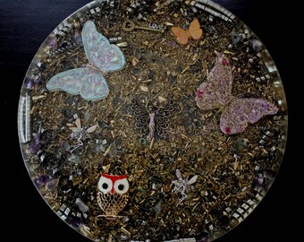 Butterfly and Faerie Orgone Energy Charging Plate