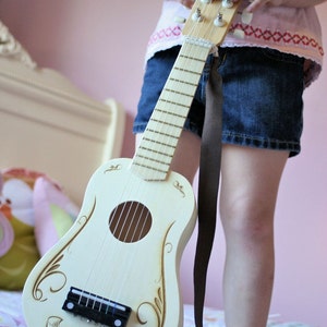 Personalized Kids Toy Guitar, Gifts for Kids, Music Instrument, Elastic Strap, Birthday Present, wooden toy, Kids Birthday gifts