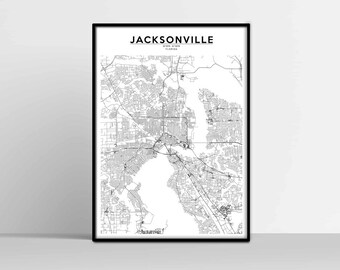 Jacksonville map | Etsy